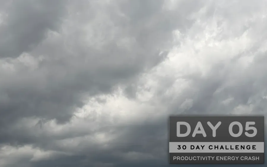 Productivity Energy Crash: A dark gray forboding sky