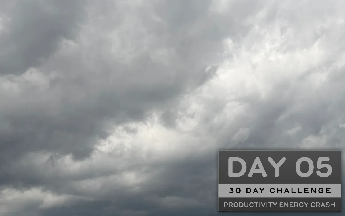 Productivity Energy Crash: A dark gray forboding sky (full size image)