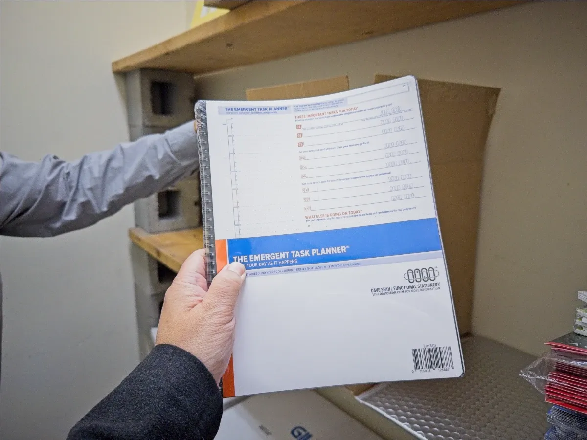 An example of the shrinkwrapped ETP notebook (full size image)