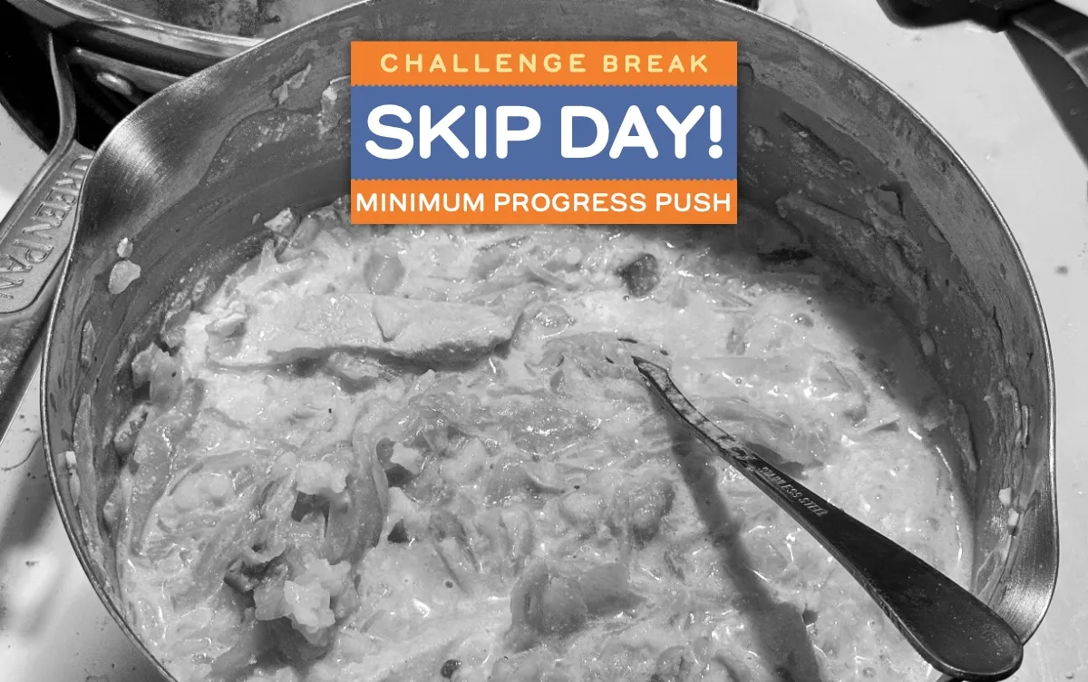 A pot of porridge for sick day consumption. (full size image)