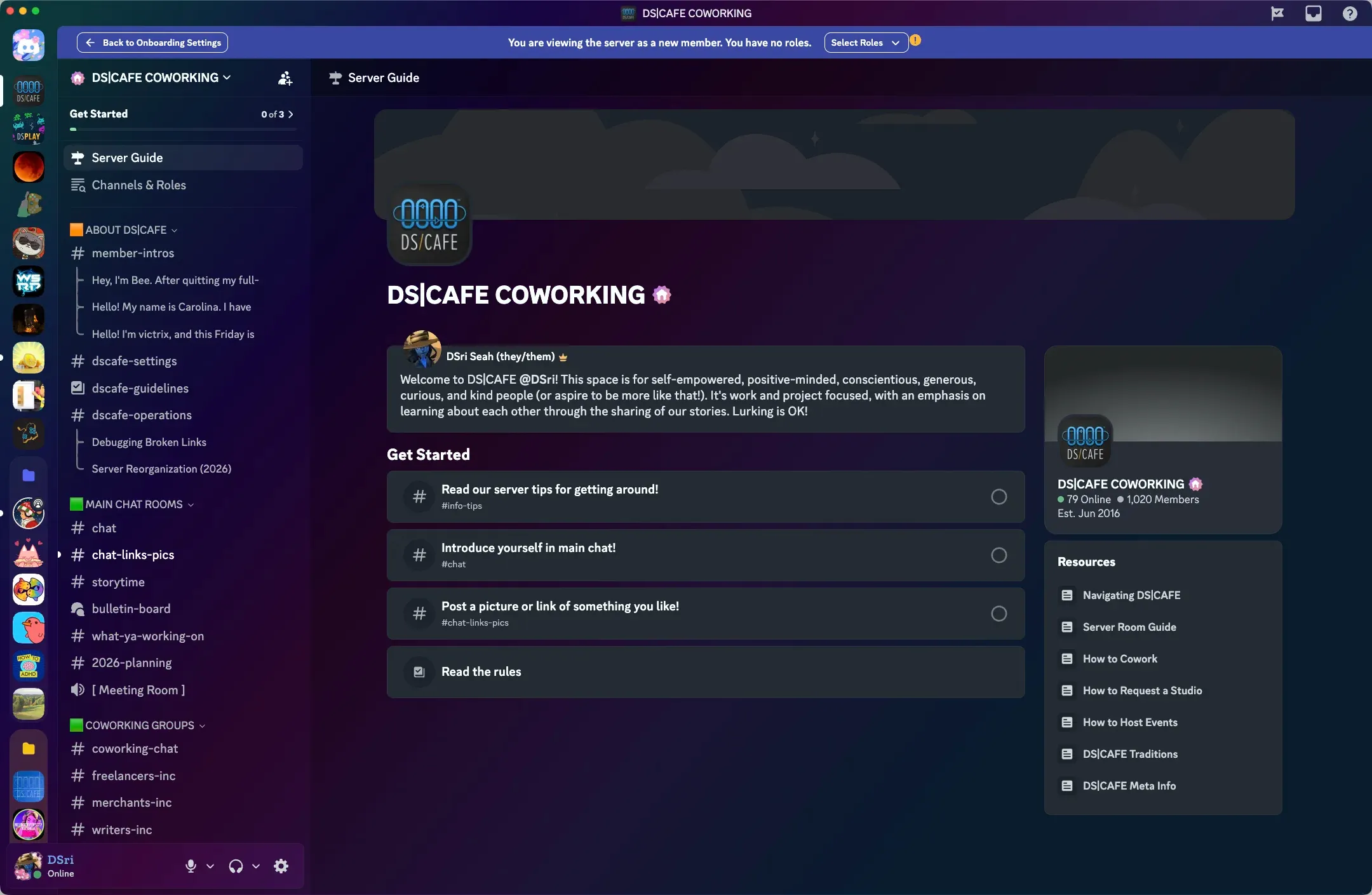 Screenshot of the Server Guide page, which is described below. (full size image)