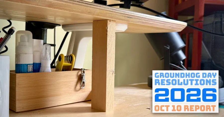 A rough piece of wood holds up an elegant sagging shelf.