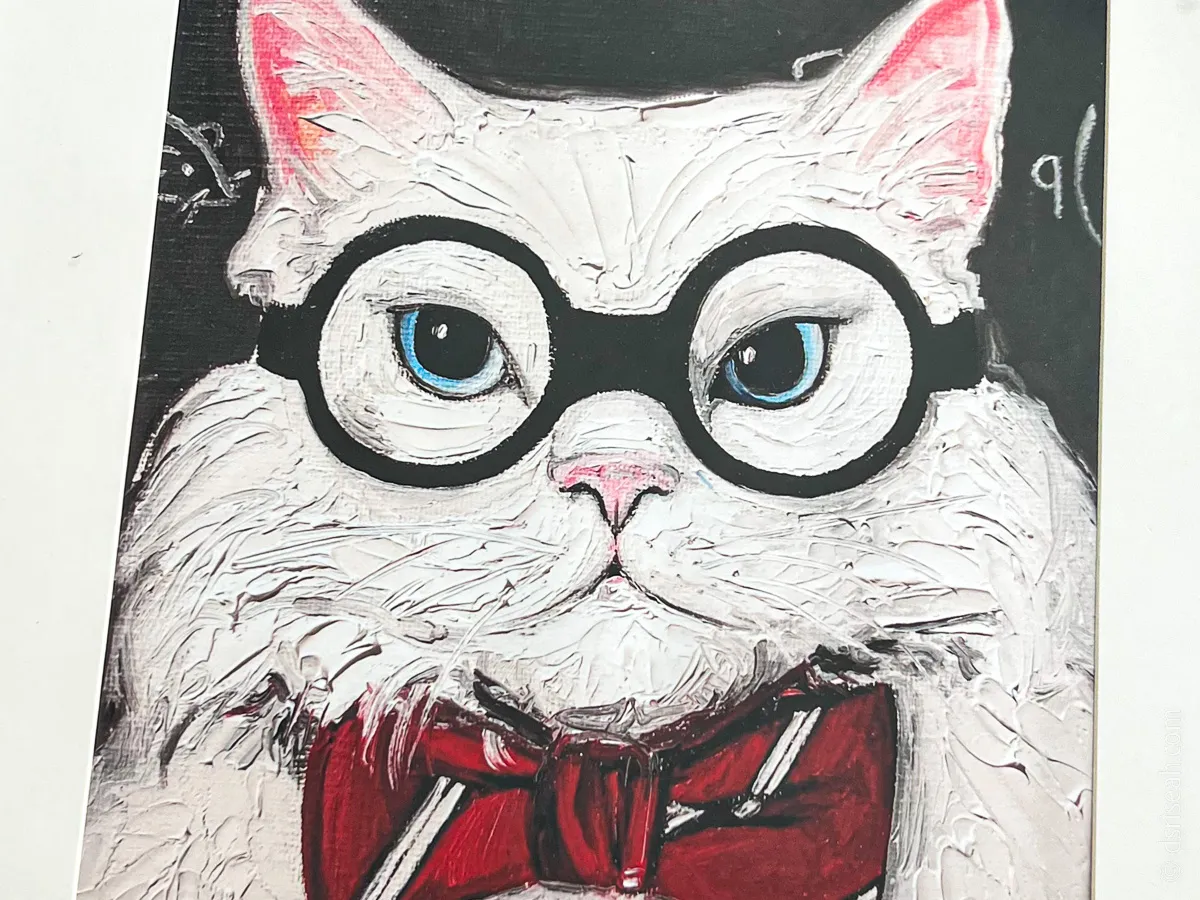 Painting of Chemistry Cat by Aja Trier (full size image)