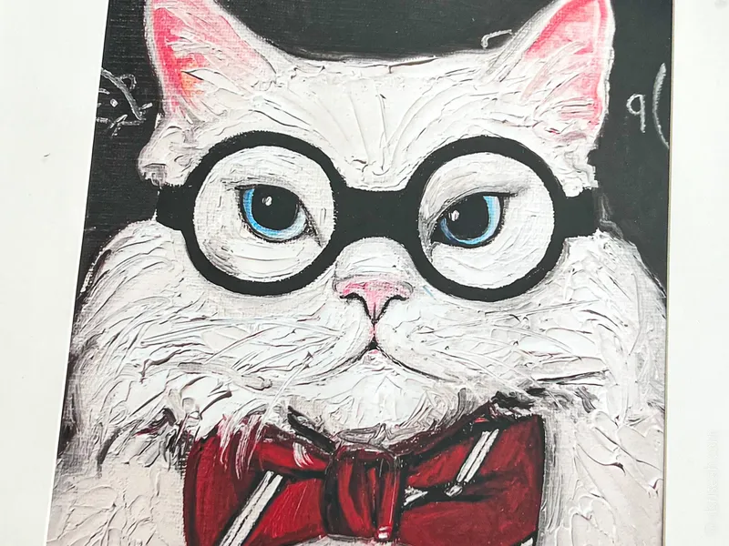 Painting of Chemistry Cat by Aja Trier