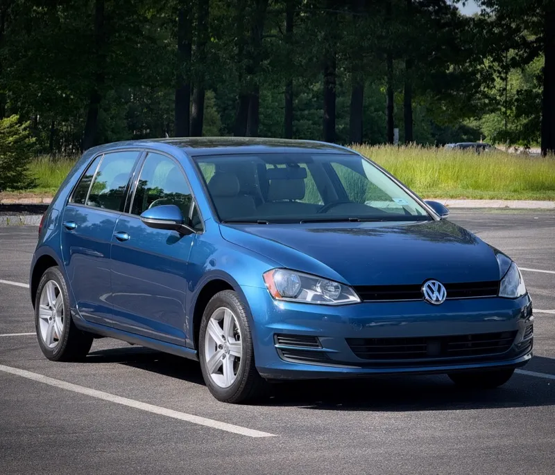 A 2017 Mk7 Golf Wolfsburg TSi in metallic blue